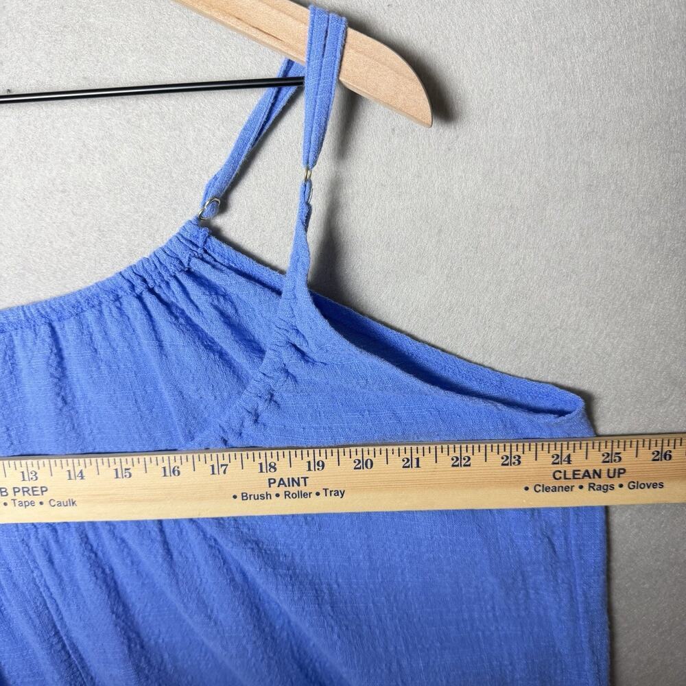 Kona Sol Swim Cover Up Dress Blue Ruffle Casual Cotton Beach Size XL - Picture 7 of 7